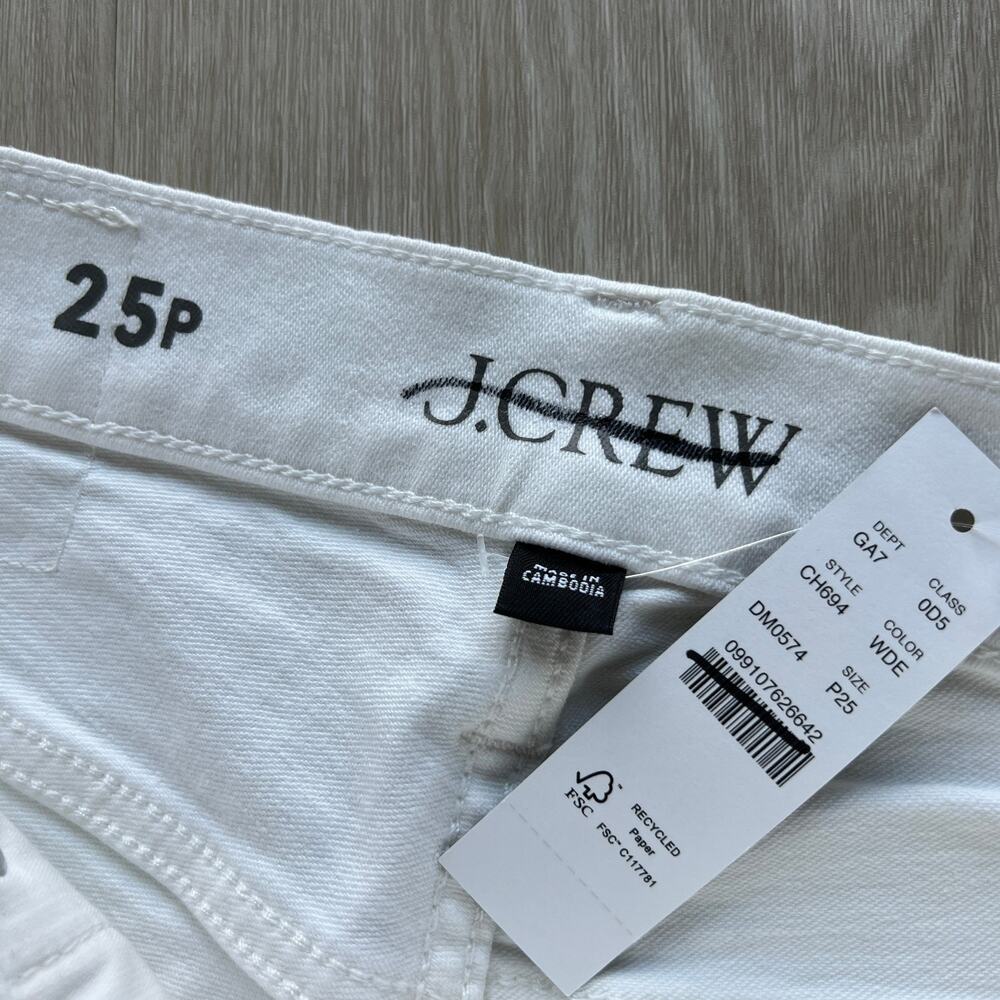 J Crew Kick Out Jeans Womens Petite 25 White Cropped - Picture 3 of 15